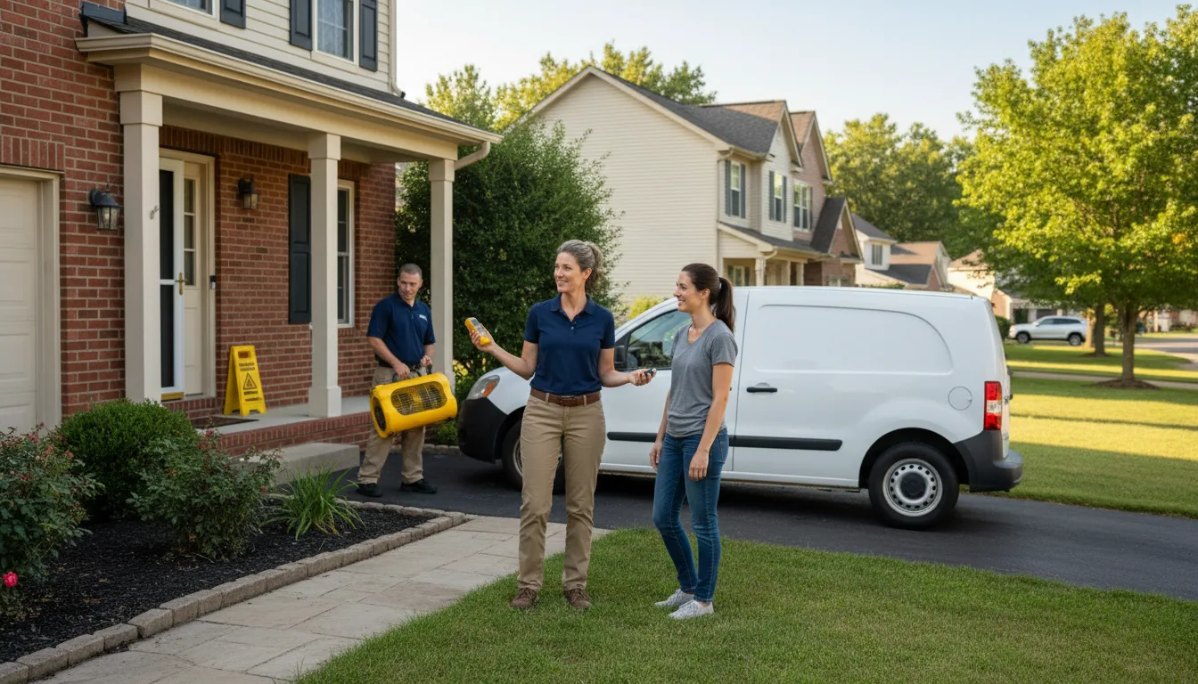 Residential water damage restoration in Jerseyville, IL